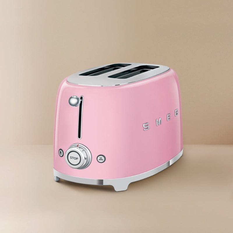 smeg TOASTER Smeg Retro 950W 2-Slice Toaster Pink TSF01PKSA (6998483763289)