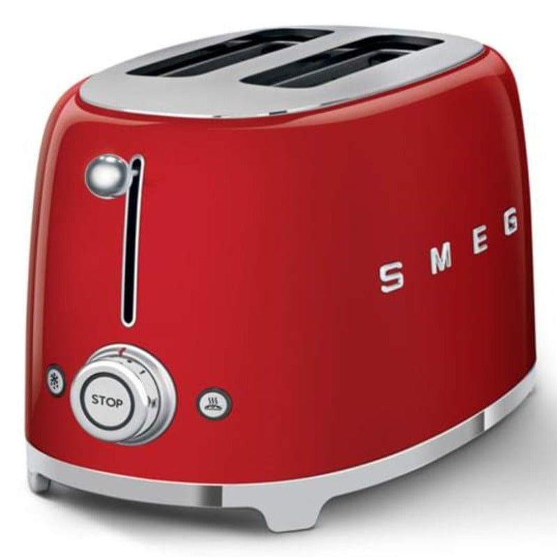 smeg Toaster Smeg Retro 950W 2 Slice Toaster Red TSF01RDSA (2061795721305)