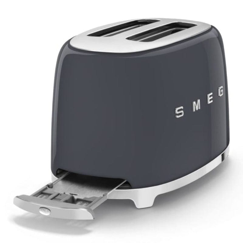 smeg TOASTER Smeg  Retro 950W 2-Slice Toaster Slate Grey TSF01GRSA (6923999281241)