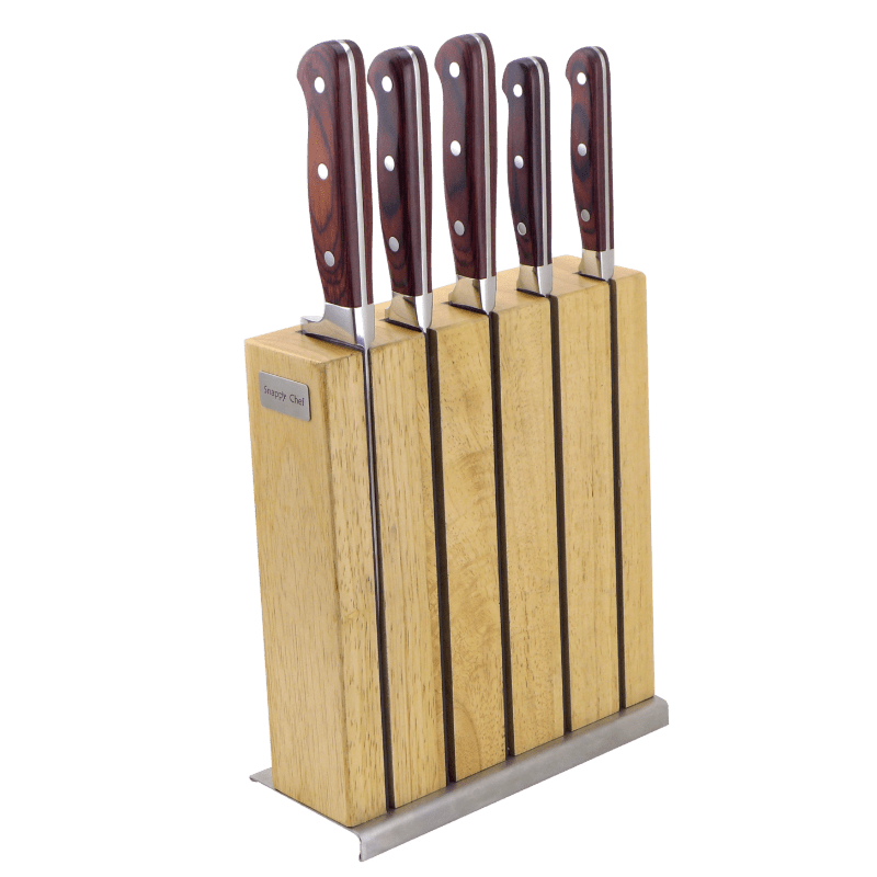 SNAPPY CHEF Knife Snappy Chef 5 Piece Professional Knife Set with block SCKS005 (6933871165529)