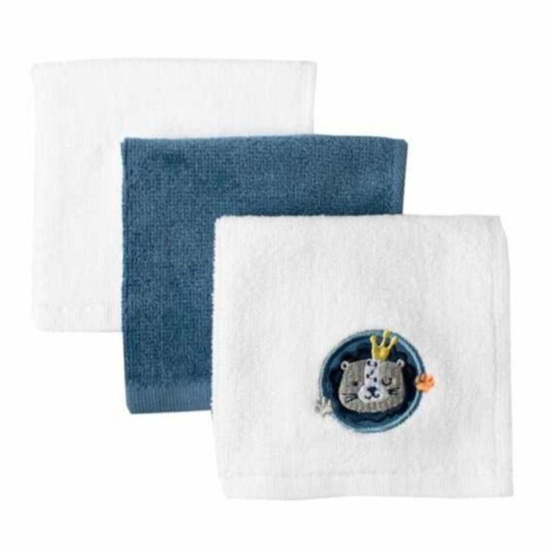 Snuggle Baby Embroidered Face Cloth Lion 3 Pack (7058402017369)