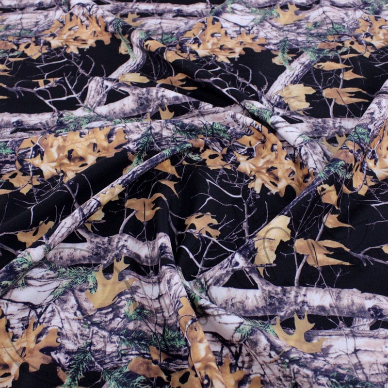 SOFT SHELL Dress Fabrics Black Printed Soft Shell Fabric 150cm (7096259706969)