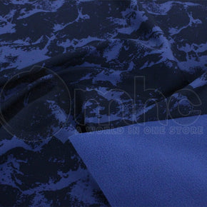 SOFT SHELL Dress Fabrics Printed Soft Shell Abstract Fabric Blue (7256331386969)