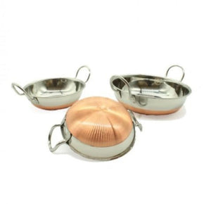 Stainless Steel DISH Stainless Steel Copper Base Kadhai Dish 16CM (6575766569049)