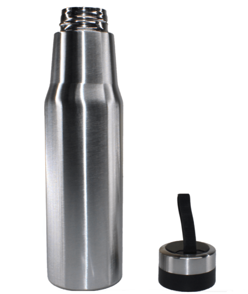 Stainless Steel FLASK BOTTLE Streamlined Design Hot & Cold Vacuum Flask Silver 500ml (6576789880921)