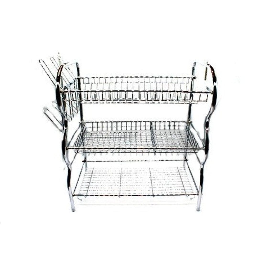 Stainless Steel fruit basket Kitchen Drying 3 Tier Chrome Dish Rack SGN265 (7136894943321)