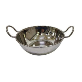 Stainless Steel Kadai Stainless Steel Kadai Wire Handle Double Wall 18cm (2061580664921)