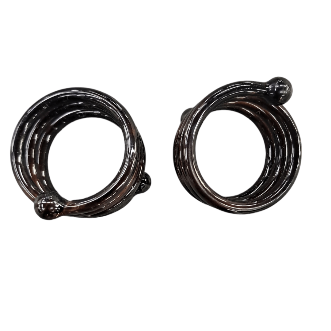 Stainless Steel Kitchen Round Napkin Ring 12 Piece Black (7246680359001)