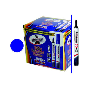 STATESMAN Tech & Office Permanent Markers  Blue singles carded new (2061797064793)