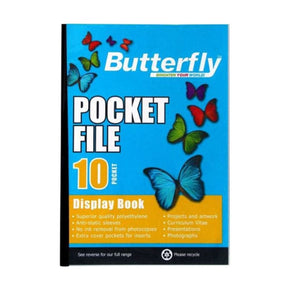 Stationary 10 Pocket Butterfly A4 Pocket Display Files (4420000120921)