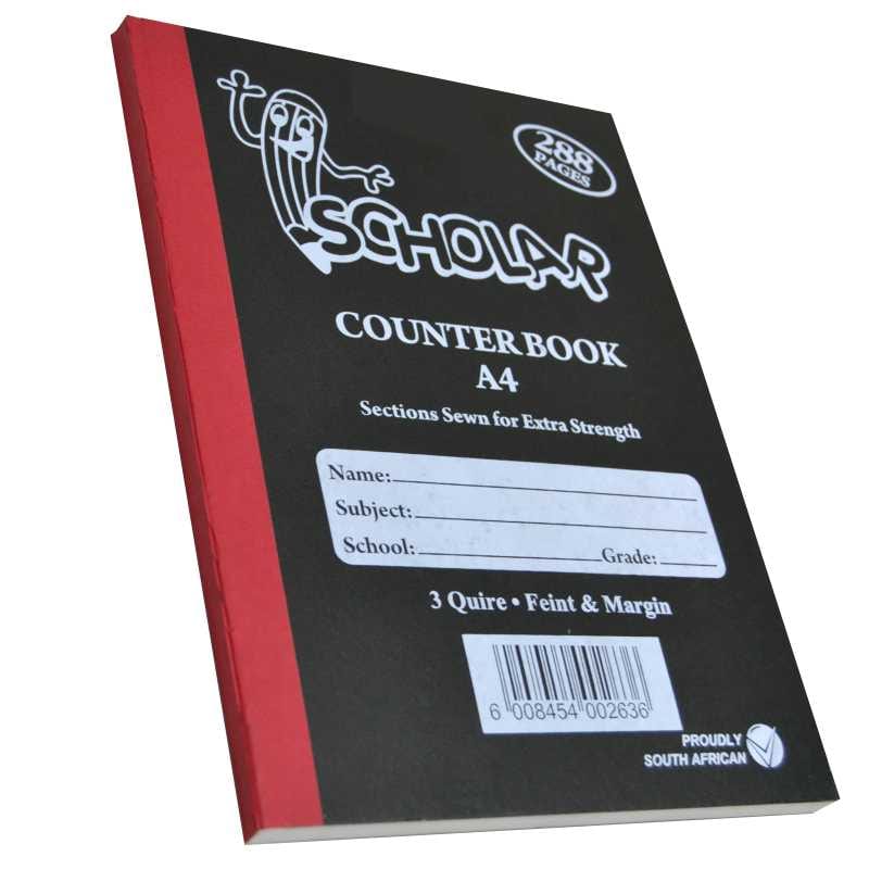 Counter Books Scholar 288 page A4 3 Quire Counter Book for Sale - ️View Prices Online
