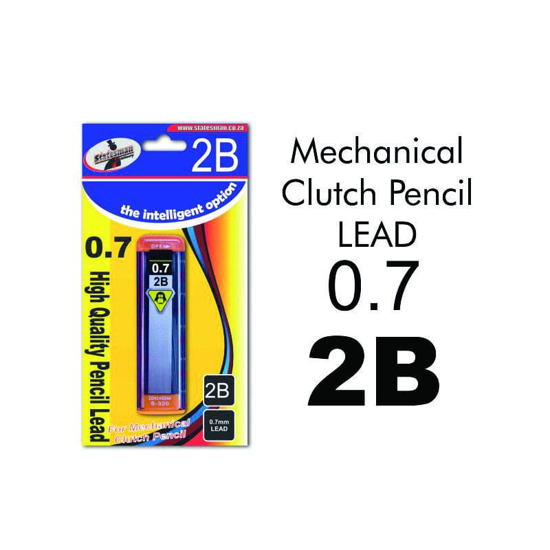 Stationary Tech & Office Statesman Mechanical Clutch 2B Pencil Lead 0.7mm (2061796835417)