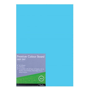 Stationary Treeline  A4 Deep Tint 160gsm Project Board - 100 Sheets Turquoise (4420011753561)