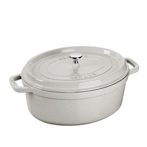 Staub Cast Iron Pots Staub Cast Iron Casserole Oval White Truffle 29cm STB1102910 (7219280281689)