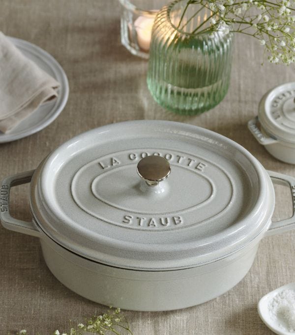 Staub Cast Iron Pots Staub Cast Iron Casserole Oval White Truffle 29cm STB1102910 (7219280281689)