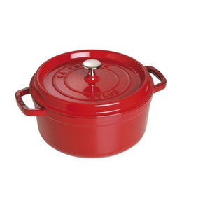 Staub CUTLERY Staub Cast Iron Casserole Round Cocotte Cherry 24cm STB-1102406 (7154027954265)