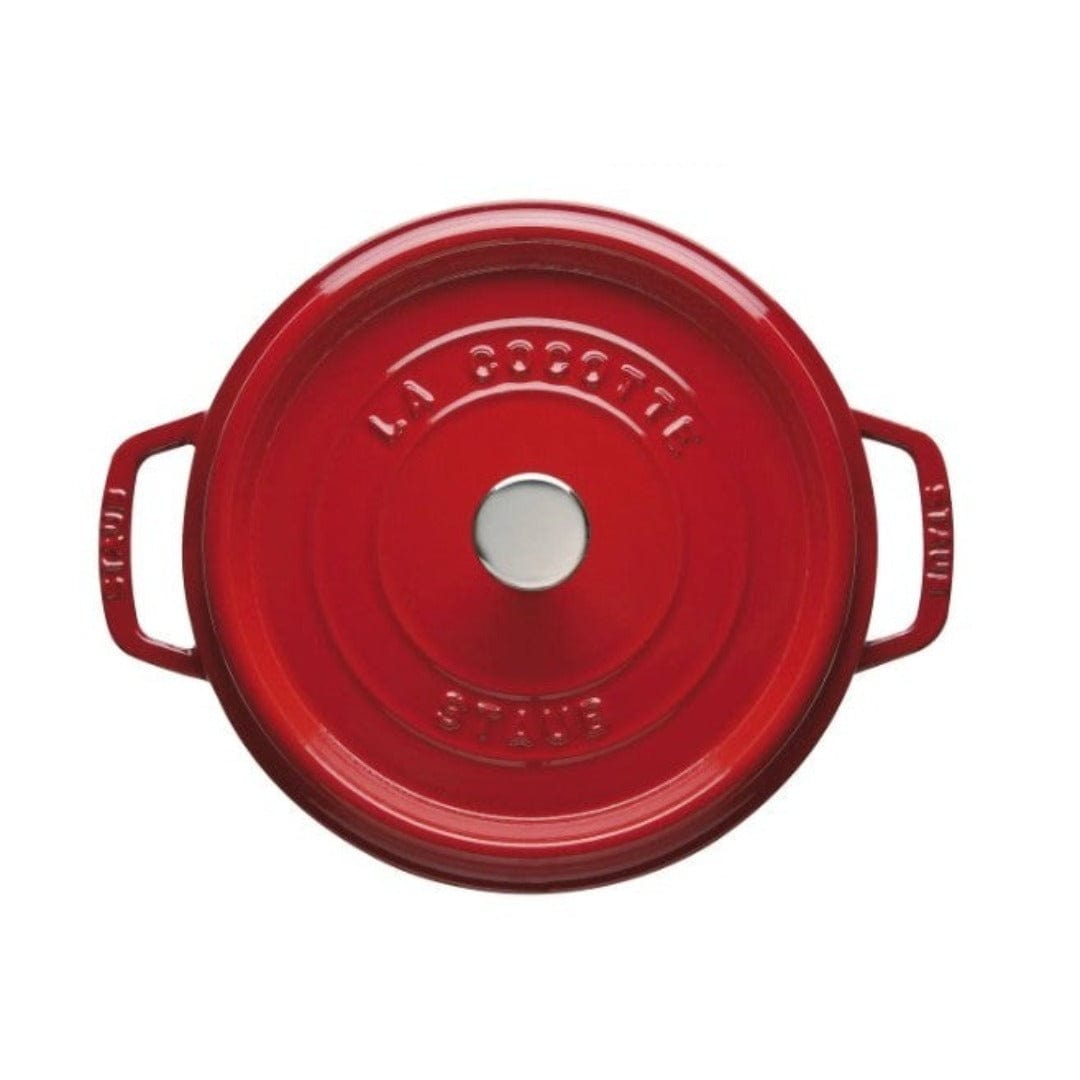 Staub CUTLERY Staub Cast Iron Casserole Round Cocotte Cherry 24cm STB-1102406 (7154027954265)
