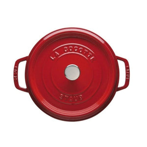 Staub CUTLERY Staub Cast Iron Casserole Round Cocotte Cherry 24cm STB-1102406 (7154027954265)