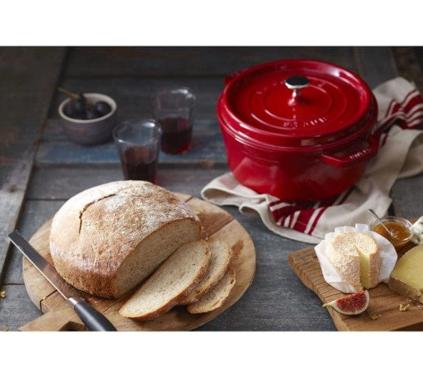 Staub CUTLERY Staub Cast Iron Casserole Round Cocotte Cherry 24cm STB-1102406 (7154027954265)