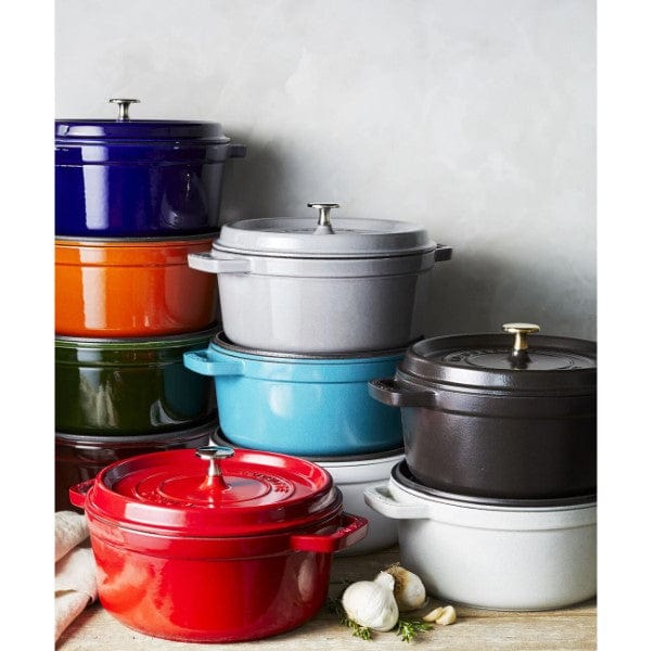 Staub CUTLERY Staub Cast Iron Casserole Round Cocotte Cherry 24cm STB-1102406 (7154027954265)