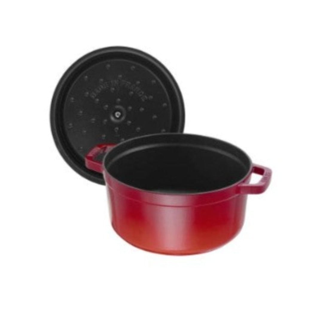 Staub CUTLERY Staub Cast Iron Casserole Round Cocotte Cherry 28cm STB-1102806 (7154056003673)