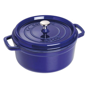 Staub CUTLERY Staub Cast Iron Casserole Round Cocotte Dark Blue 24cm STB-1102491 (7154041159769)