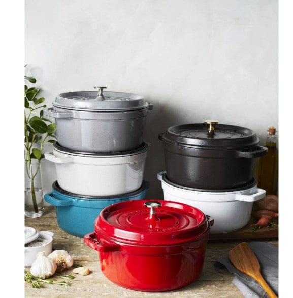 Staub CUTLERY Staub Cast Iron Casserole Round Cocotte Sage 24cm STB-11024115 (7154052923481)