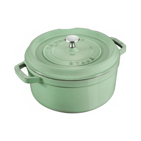 Staub CUTLERY Staub Cast Iron Casserole Round Cocotte Sage 24cm STB-11024115 (7154052923481)