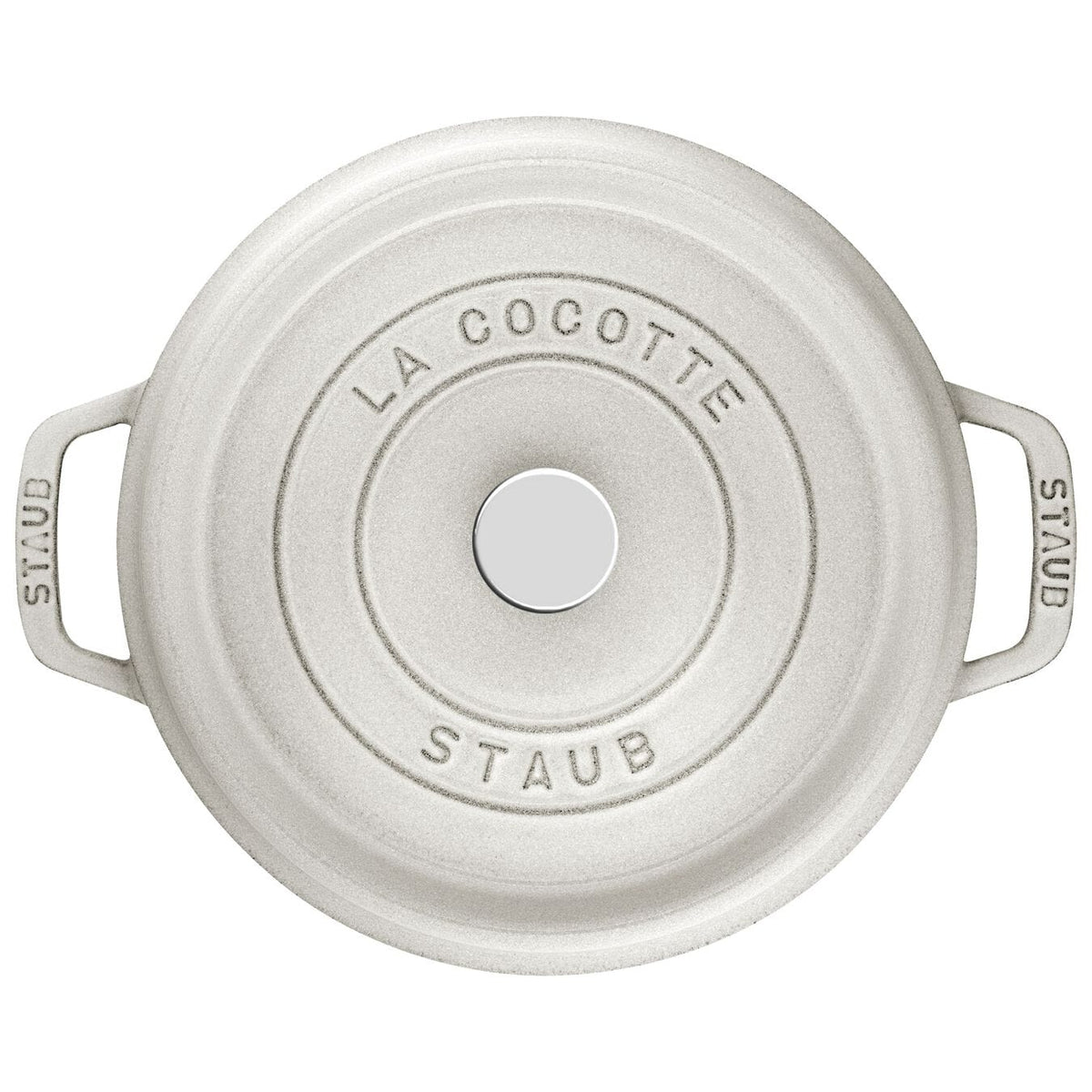 Staub CUTLERY Staub Cast Iron Casserole Round Cocotte White Truffle 24cm STB-11024107 (7154035949657)