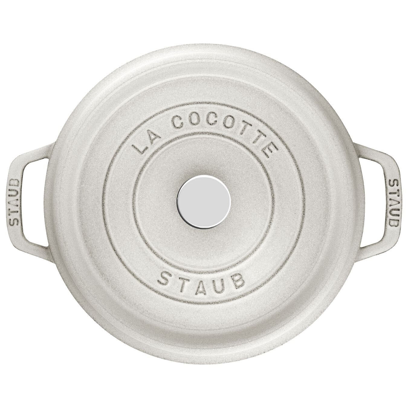 Staub CUTLERY Staub Cast Iron Casserole Round Cocotte White Truffle 24cm STB-11024107 (7154035949657)
