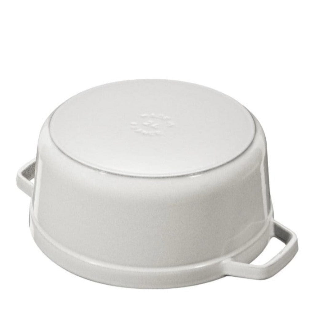 Staub CUTLERY Staub Cast Iron Casserole Round Cocotte White Truffle 24cm STB-11024107 (7154035949657)