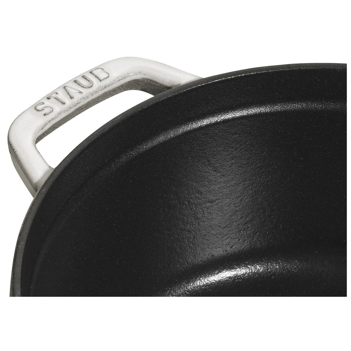Staub CUTLERY Staub Cast Iron Casserole Round Cocotte White Truffle 24cm STB-11024107 (7154035949657)