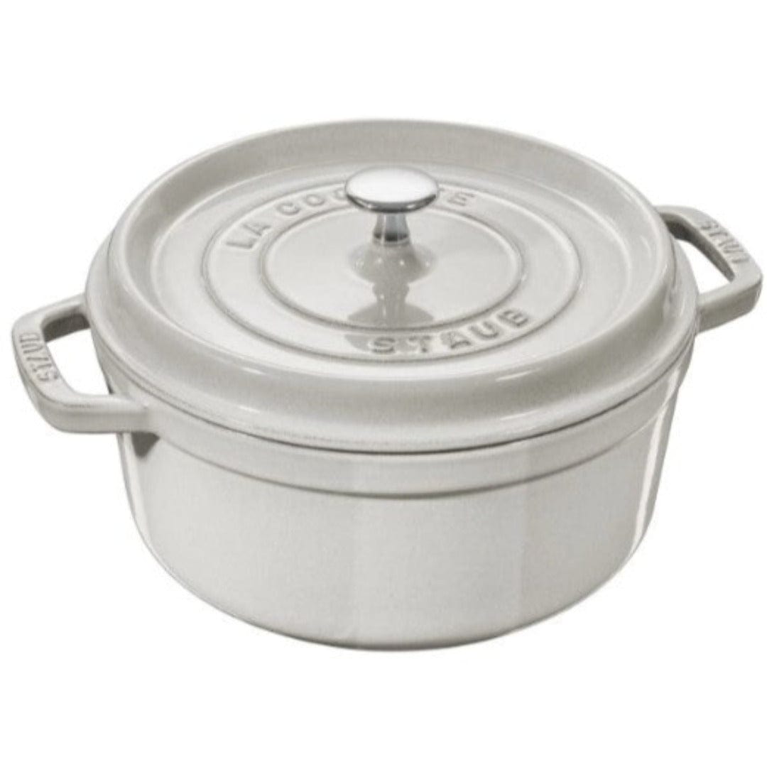 Staub CUTLERY Staub Cast Iron Casserole Round Cocotte White Truffle 28cm STB-11028107 (7154059804761)