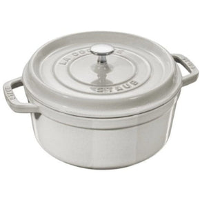 Staub CUTLERY Staub Cast Iron Casserole Round Cocotte White Truffle 28cm STB-11028107 (7154059804761)