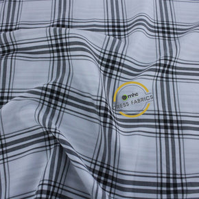 SUITING Suits Check Suiting Fabric White 140cm (7063229890649)