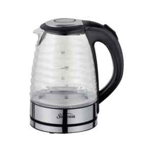 Sunbeam KETTLE Sunbeam 1.7 Litre Ribbed Glass Kettle - Black SGRK-017 (6582596141145)