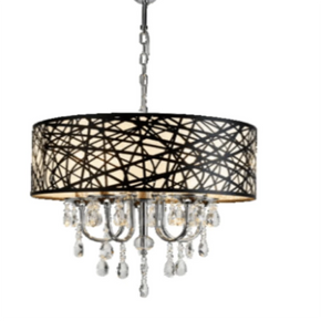 SUPERLUME Pendant Chandelier ELR4059BCH 5X14 BLK/WHT (7262158880857)