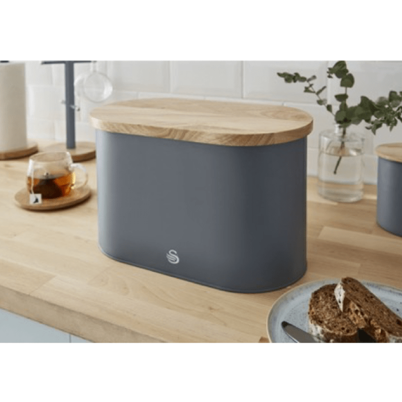 Swan Bread Bin Swan Nordic Bread Bin Grey SKWA17512GRYN (2061596983385)