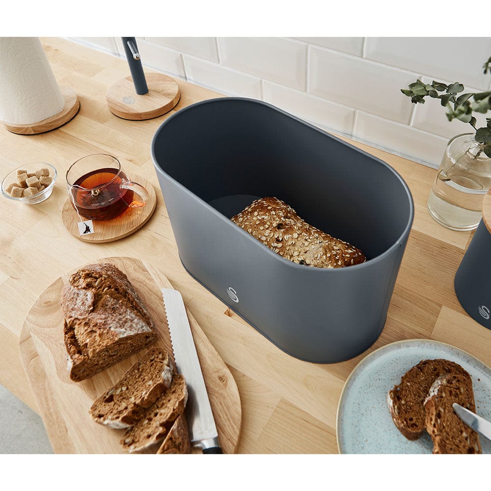 Swan Bread Bin Swan Nordic Bread Bin Grey SKWA17512GRYN (2061596983385)