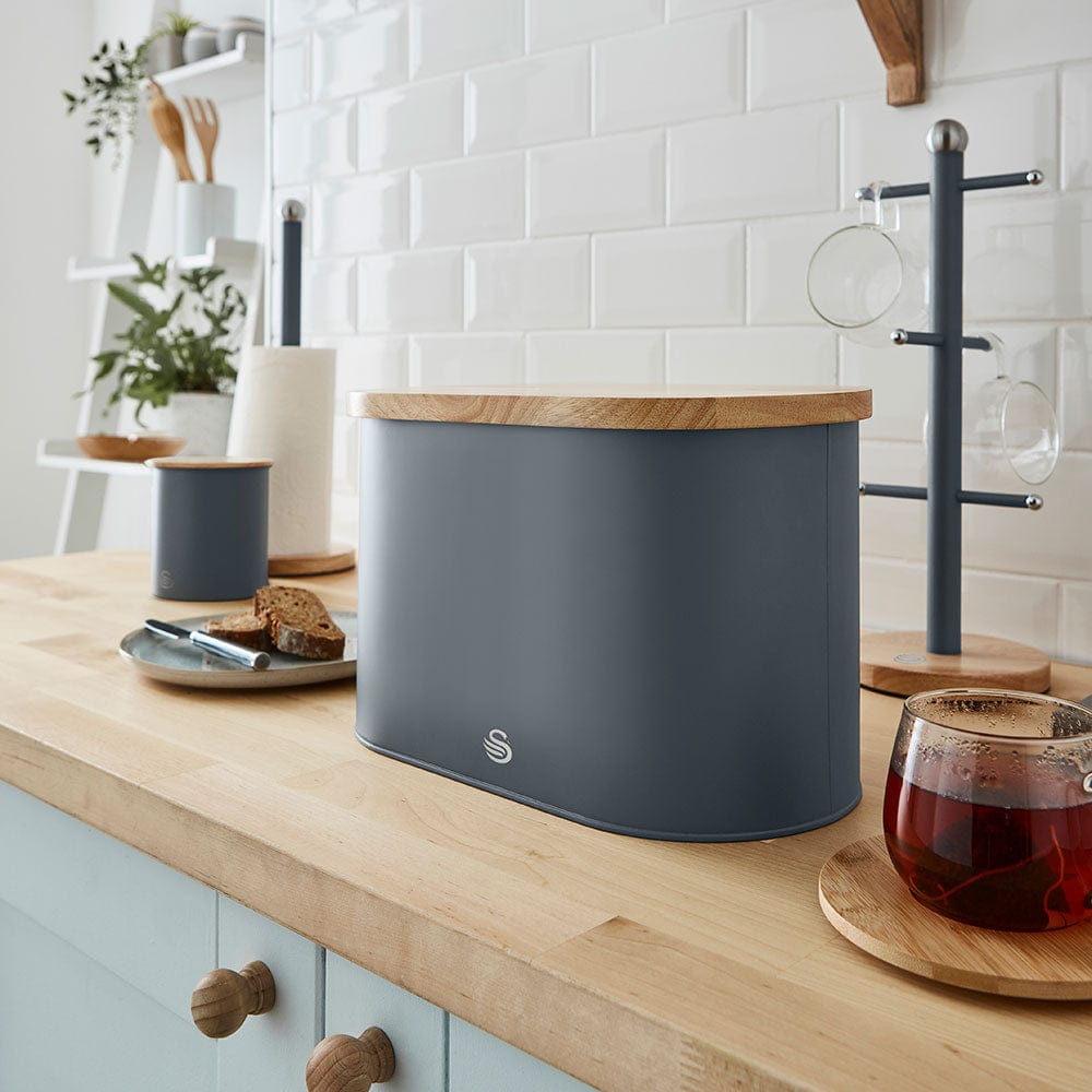 Swan Bread Bin Swan Nordic Bread Bin Grey SKWA17512GRYN (2061596983385)