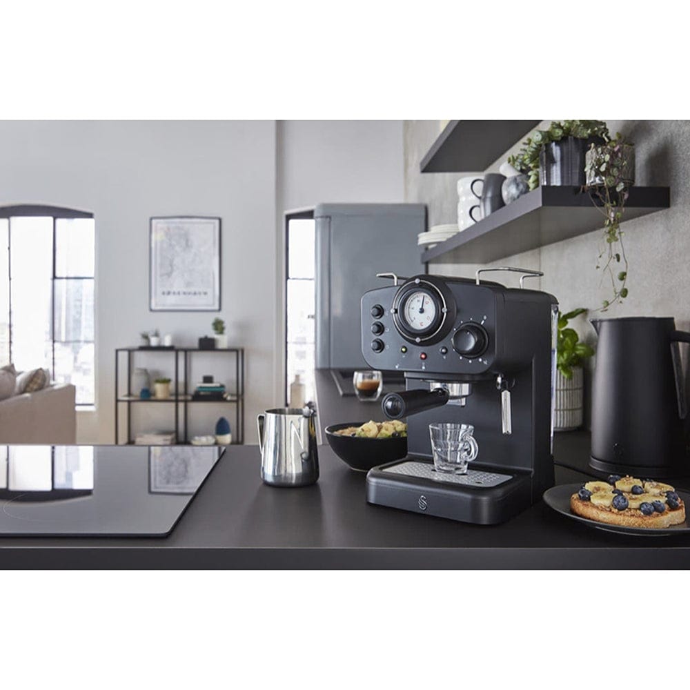 Swan COFFEE MACHINE Swan Stealth Espresso Coffee Maker SK22110BLKN (7046118342745)