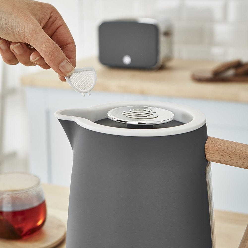 Swan KETTLE Swan Nordic 1,7 Litre Polished Stainless Steel Cordless Kettle SNK9G (6714150125657)