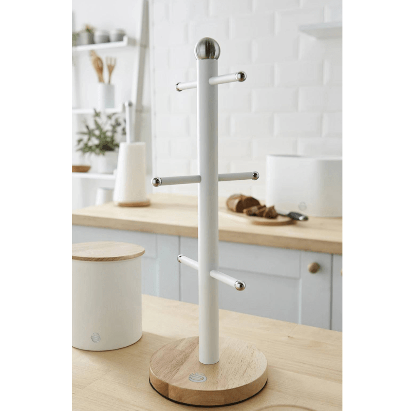 Swan Mug Tree Swan Nordic 6 Cup Mug Tree White SKWA17510WHTN (6716866101337)