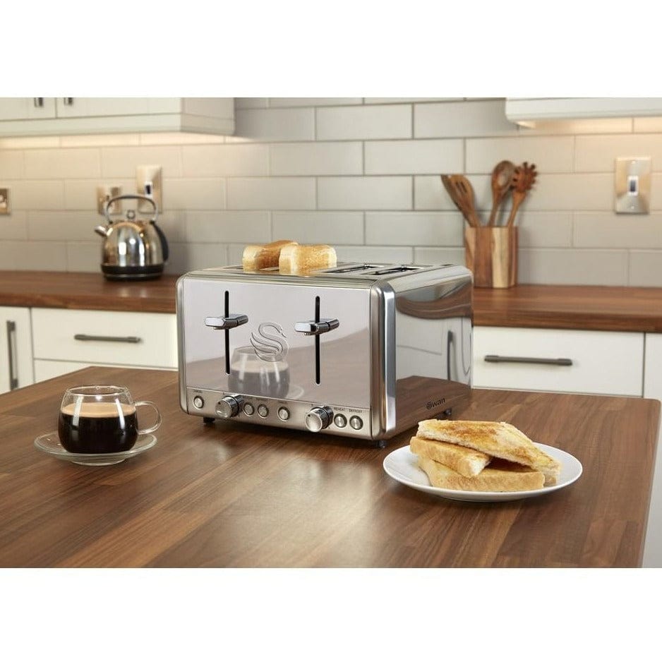 Swan TOASTER Swan Classic 4 Slice Polished Stainless Steel Toaster SCT8 (6716045787225)