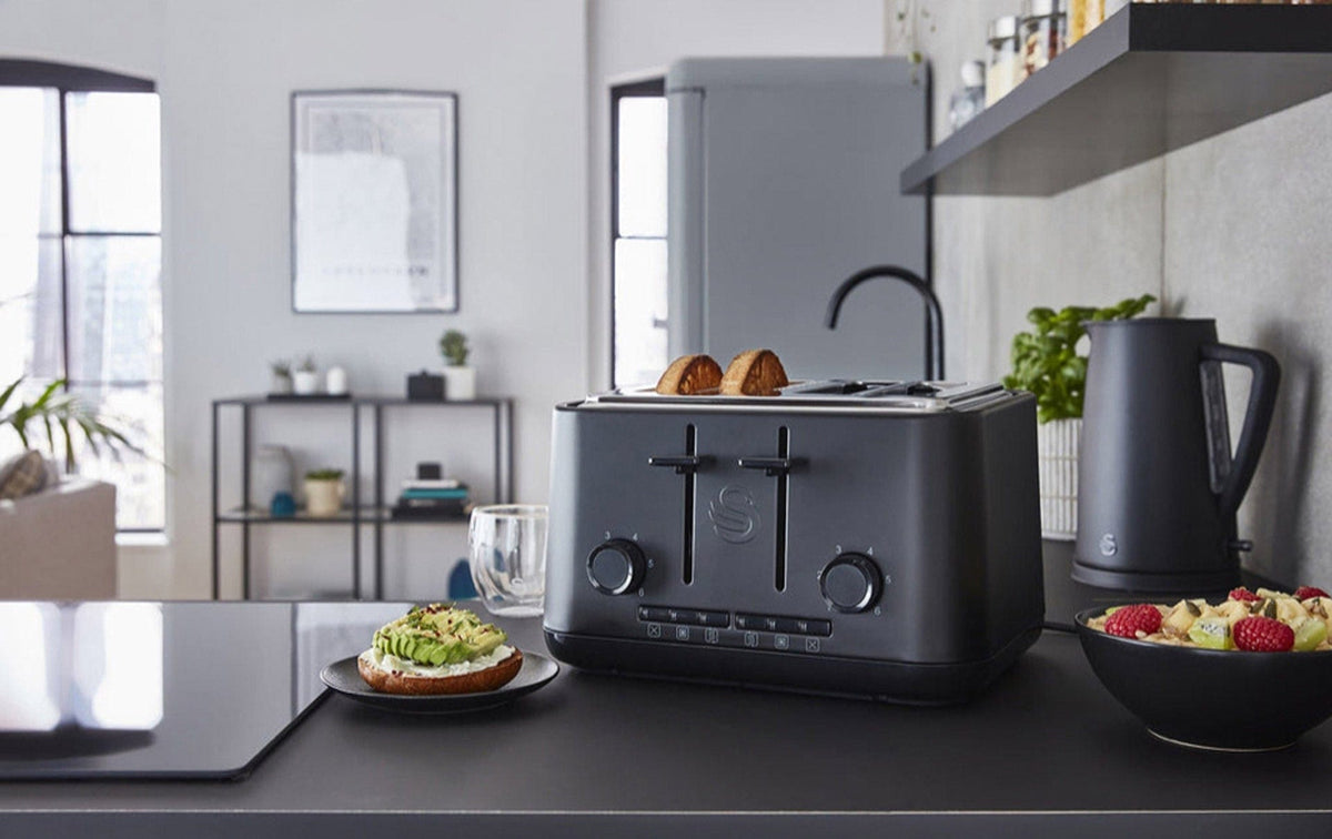 Swan TOASTER Swan Stealth 4 Slice Toaster SST8 (7229337403481)