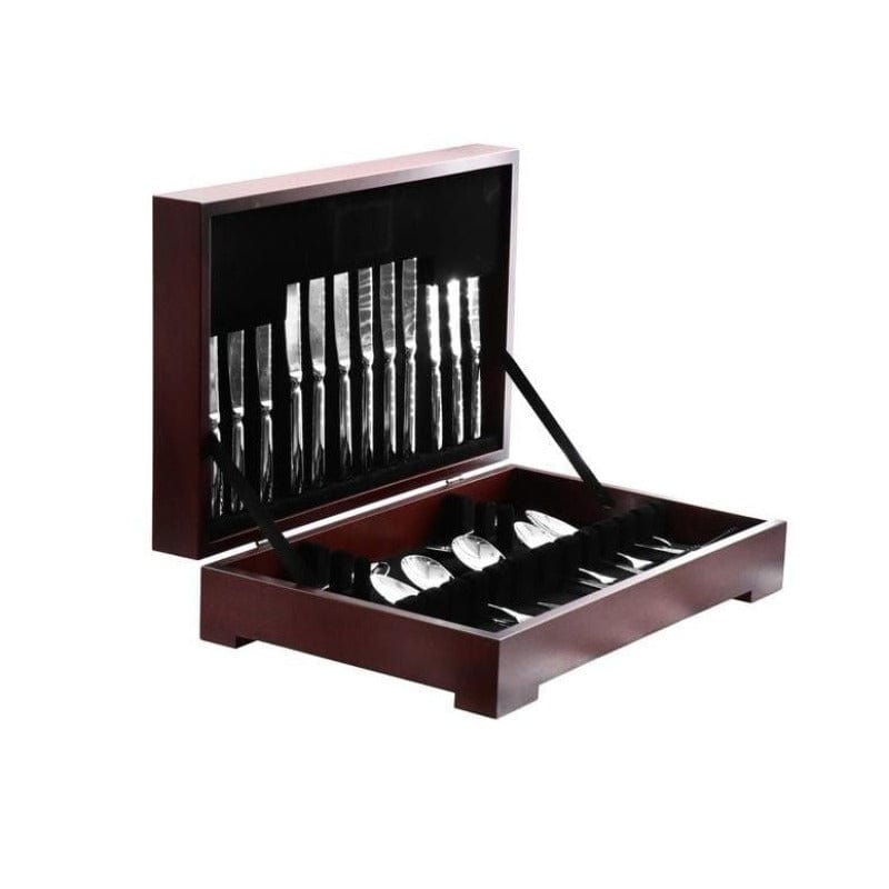 TableKraft CUTLERY Tablekraft Elite 18/10 Cutlery 96 Piece Set In Wooden Canteen (6974811701337)