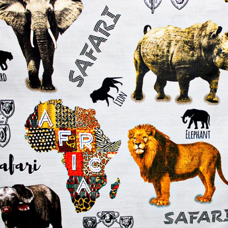 TABLING FABRIC Kids Fabrics Printed Polycotton Big 5 Beige Fabric 240cm (4783990997081)