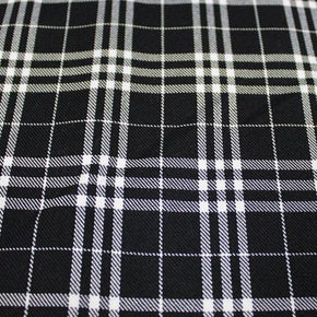 TARTAN CHECK Dress Fabrics Tartan Check Black Fabric (4771387408473)