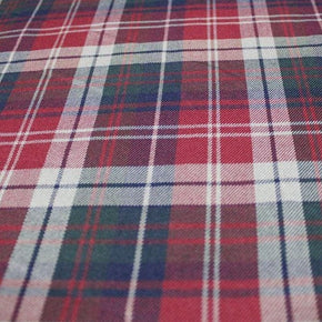 TARTAN CHECK Dress Fabrics Tartan Check Maroon Fabric (4771381674073)