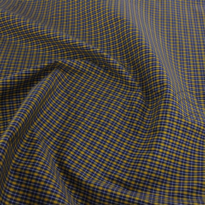 TARTAN CHECKS Dress Fabrics School Check Yellow Fabric 150cm (7221554708569)